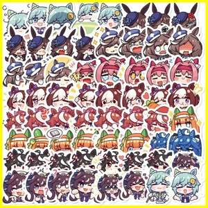 Miếng Dán Pretty Derby (86 Tờ) Phiên Bản Q Cô Gái Đua Ngựa Hàng Hóa Nhãn Dán Emoticon Điện Thoại Di Động Phim Hoạt Hình Hai Chiều Dễ Thương Sổ Tay Trang Trí Nhãn Dán Chống Thấm Nước