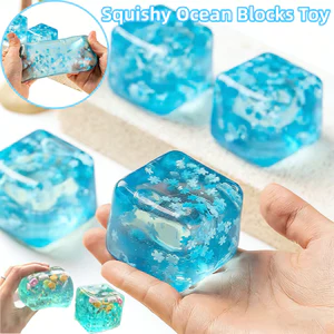 2 Người Lớn Squishy Đại Dương Khối Bóng Căng Thẳng Tự Kỷ Đồ Chơi Cảm Giác Căng Thẳng Lo Âu Giảm Thần Tài Đồ Chơi Maltose Bóng Nước Quà Tặng Cho Trẻ Em