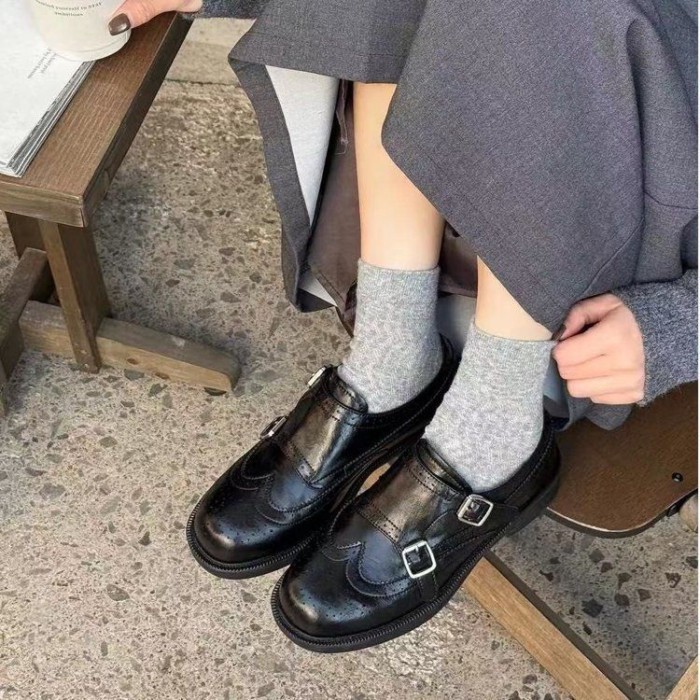 Giày lười mùa xuân đế mềm nhỏ giày da đa năng giày da đa năng dành cho nữ