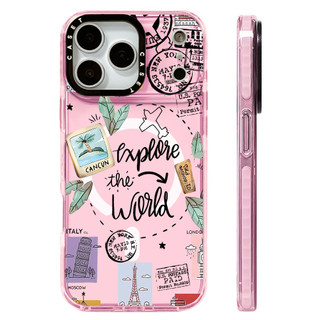 Du Lịch Tiếng Anh Nhãn Dán Ốp Lưng Sạc Từ Tính Không Dây Tương Thích Cho IPhone 12 13 14 15 16 17 Pro Max Cover 17AIR Silicon Mềm Trong Suốt Cản Vỏ Chống Sốc