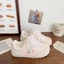Đôi Lưới Ba Lê Tập Luyện Nữ Đa Năng Giày Trắng Đế Mềm Puff Giày Sneaker
