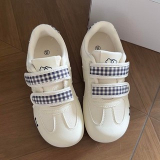 Giày thể thao Velcro phong cách Hàn Quốc dễ thương phổ biến, giày trắng xếp chồng, chống mài