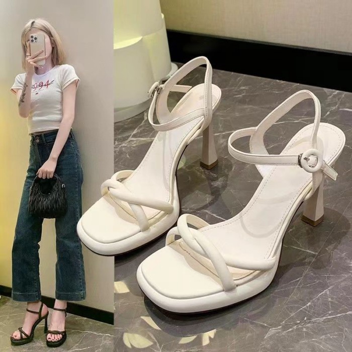phiên bản Hàn Quốc khí chất thần tiên, sandal đa năng, trang phục hàng ngày đẹp, giày cao gót, g