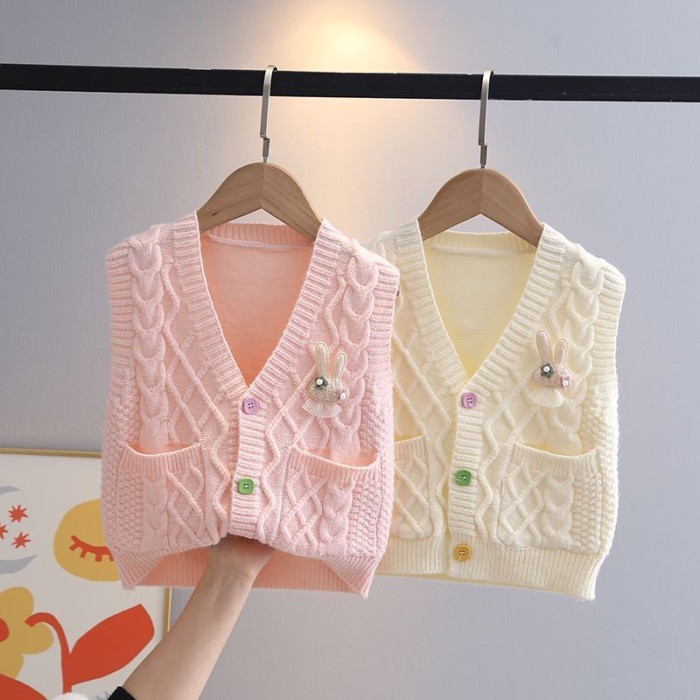 Nữ Dệt Kim Áo Cardigan Thời Trang Áo Khoác Ngoài Mới Cho Bé Quần Áo Mùa Thu Áo Bé Áo Len Trẻ Em