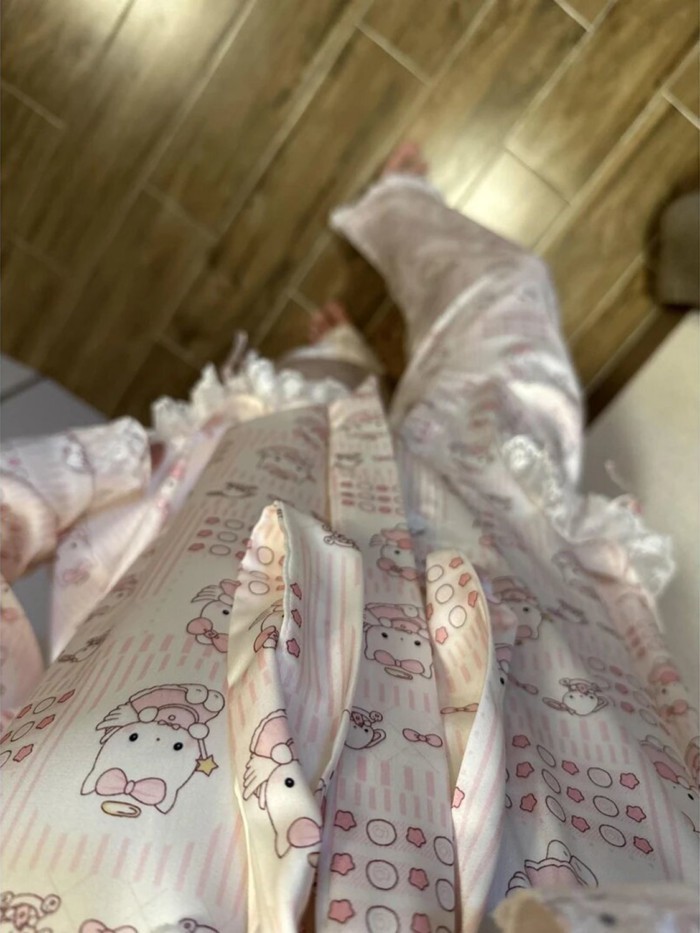 Bộ Đồ Ngủ Nữ Ice Silk Sweet Hello Kitty Tay Dài Quần Dài Thoải Mái Sinh Viên Ở Nhà Bộ Quần Áo