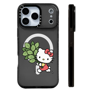 Hello Kitty Giữ Vỏ Nhãn Dán Lá Bưởi Vỏ Sạc Từ Tính Không Dây Tương Thích Cho IPhone 12 13 14151617ProMax Cover 17AIR Silicone Mềm Trong Suốt Ốp Lưng Chống Sốc