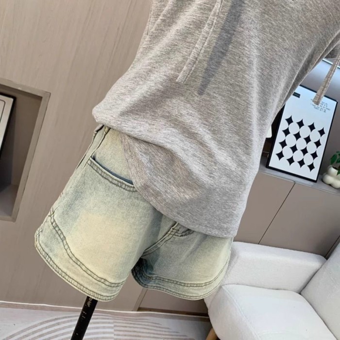 Áo thun ngắn tay có mũ trùm đầu nửa nút dành cho nữ, áo giảm béo mùa hè và áo che da đa năng