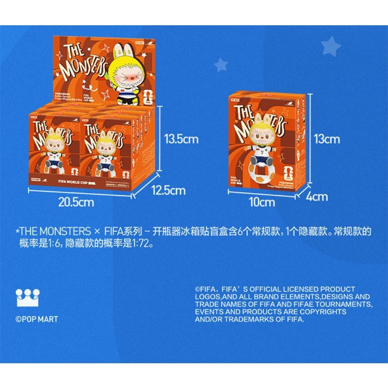 POPMART Labubu THE MONSTERS × FIFA Series bottle opener refrigerator ...