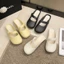 Temperament One-word Slippers, French Style Women's Outer Wear, New Retro Spring And Summer Ba