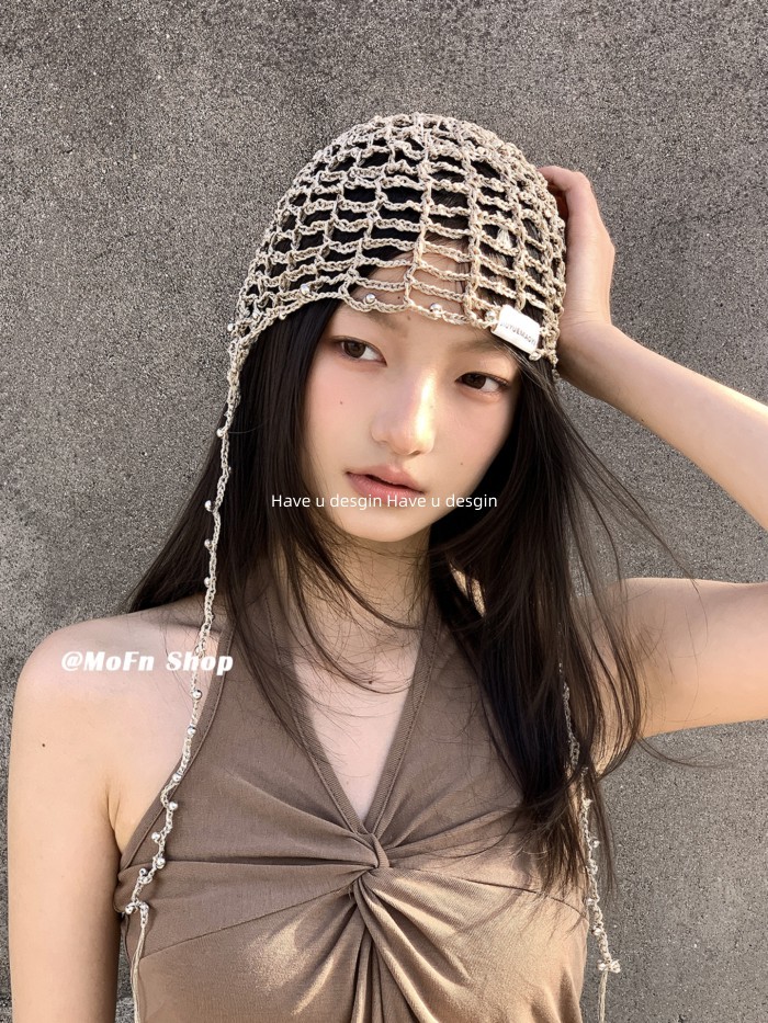 Rỗng Dệt Kim Mũ Nữ Mùa Xuân-Hè, Phong Cách Retro Thời Thượng