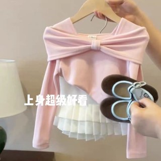 Áo đa năng phong cách bé gái dành cho bé gái và bé gái vừa và nhỏ, áo thời trang và đa năng
