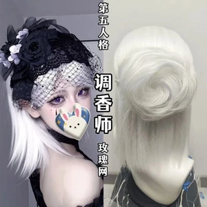 Anime Cá Tính Thứ Năm Nước Hoa Bướm Trong Lồng cosplay Mô Phỏng Da Đầu Lưới Hoa Hồng Tóc Giả Dây Túi Tóc