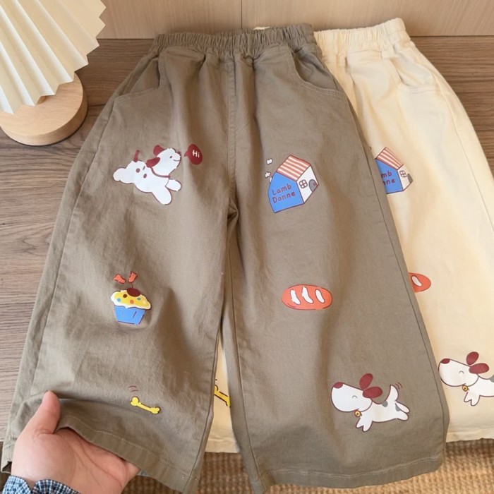 Quần ống rộng dáng rộng mới dệt bằng vải cotton Nhật Bản siêu mềm thông thường, quần ống rộng
