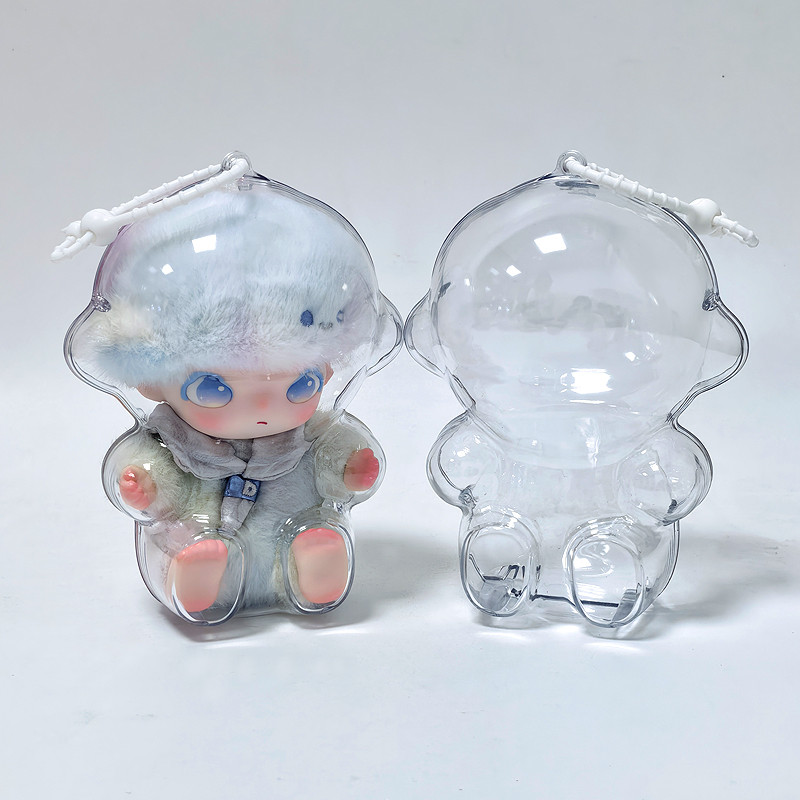 3 CHIẾC DIMOO Tạp Chí Cuộc Sống Mới Series Vỏ Bảo Vệ HD Trong Suốt Sang Trọng Búp Bê Chống Bụi Hộp Bảo Quản Acrylic Búp Bê Mặt Dây Chuyền Phụ Kiện