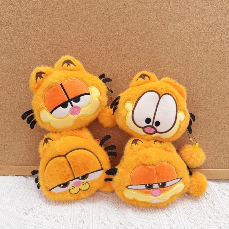 Show Garfield Bộ lưu trữ tiền xu sang trọng ngắn có móc khóa bạc cho tuổi Teen