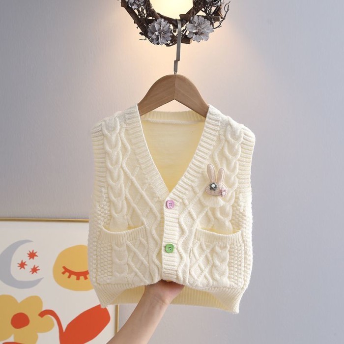 Nữ Dệt Kim Áo Cardigan Thời Trang Áo Khoác Ngoài Mới Cho Bé Quần Áo Mùa Thu Áo Bé Áo Len Trẻ Em