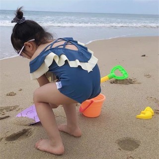 Đồ bơi trẻ em bé gái bé gái áo tắm một mảnh tam giác nhỏ, vừa và lớn cho trẻ em Áo tắm suối nước nó