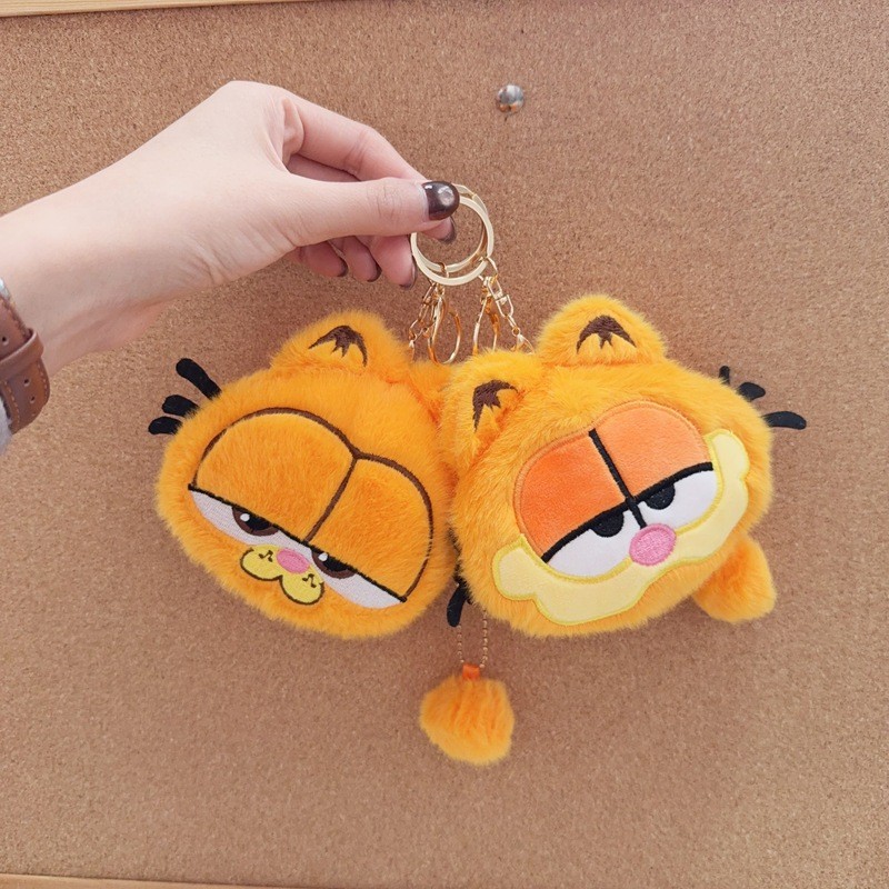 Show Garfield Bộ lưu trữ tiền xu sang trọng ngắn có móc khóa bạc cho tuổi Teen