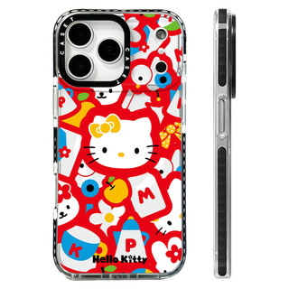 Vỏ dán Hello Kitty màu đỏ có màn hình Vỏ sạc từ tính không dây Tương thích cho IPhone 12 1314151617ProMax Cover 17AIR Silicone Mềm Trong Suốt Ốp Lưng Chống Sốc