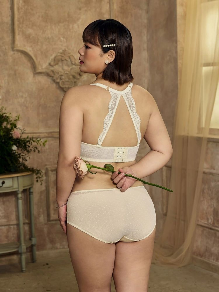 Áo Ngực Kích Cỡ Lớn Ren Mỏng Gợi Cảm, Push-Up Chống Chảy Xệ