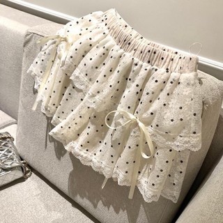 Váy bánh bèo dây ren chấm bi váy ngắn nữ tính ngọt ngào và tinh tế dành cho nữ