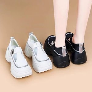 Dép bố Baotou cho nữ mùa hè, dép La Mã thời trang tăng chiều cao 8cm trong mùa hè
