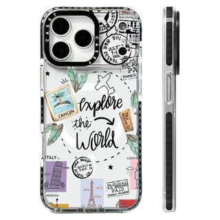 Du Lịch Tiếng Anh Nhãn Dán Ốp Lưng Sạc Từ Tính Không Dây Tương Thích Cho IPhone 12 13 14 15 16 17 Pro Max Cover 17AIR Silicon Mềm Trong Suốt Cản Vỏ Chống Sốc