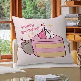 P-PusheenS PHIM HOẠT HÌNH Đệm Sofa Polyester Đệm Trang Trí Ném Gối Trang Trí Nhà Cửa Vỏ Gối