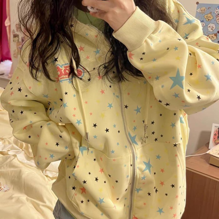 Áo len cardigan nữ dáng rộng Niche có mũ trùm đầu dành cho sinh viên