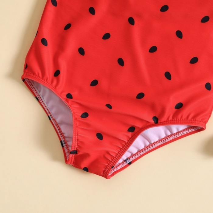 Áo tắm trẻ em bé gái công chúa bé gái bikini dễ thương áo tắm một mảnh màu đỏ