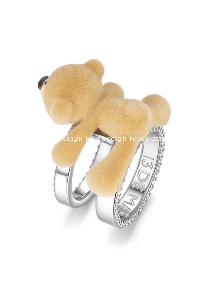 Nhẫn Thú Cưng Dễ Thương Phong Cách Hàn Quốc, Có Thể Điều Chỉnh, Thoáng Mát
