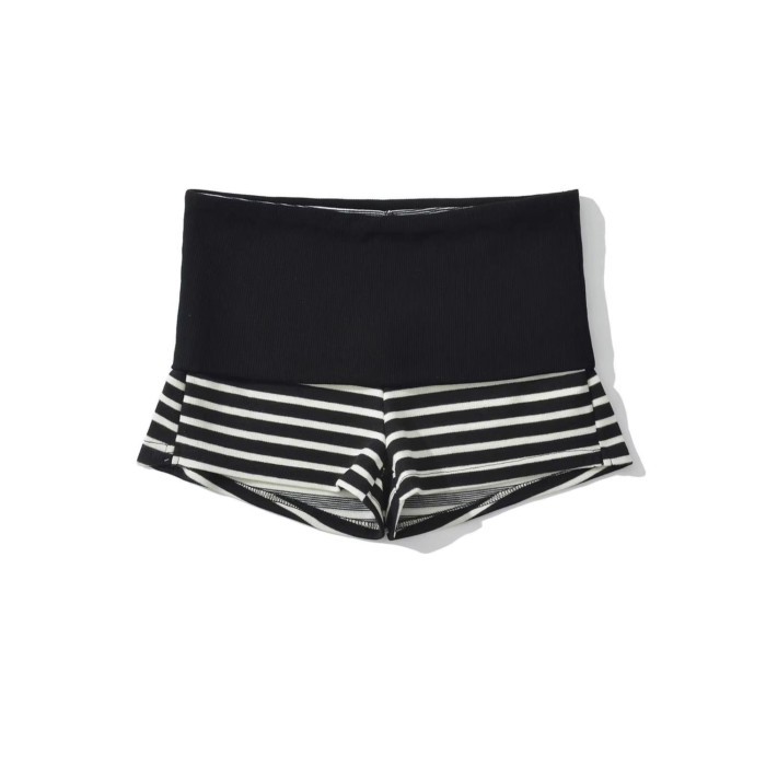 European And American Hot Girls Contrast Color Summer New Design Retro Waist Striped Shorts E