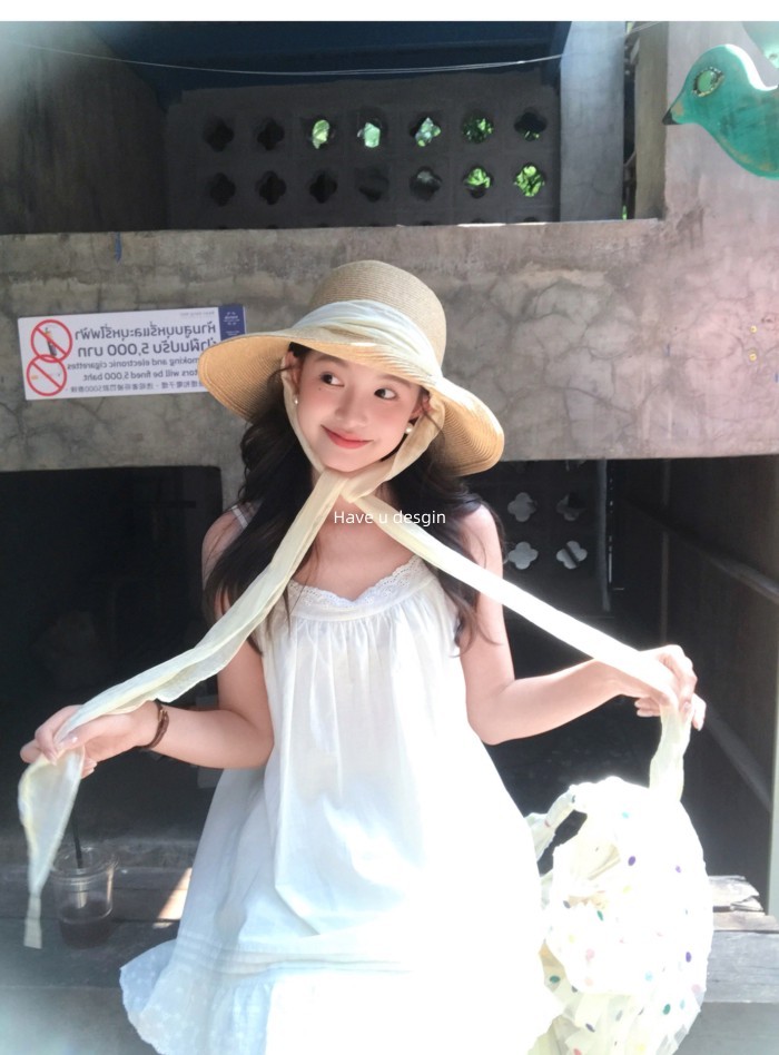 Mũ Rơm Nữ Vành Lớn Phong Cách Mới cho Đi Biển và Du Lịch Mùa Hè