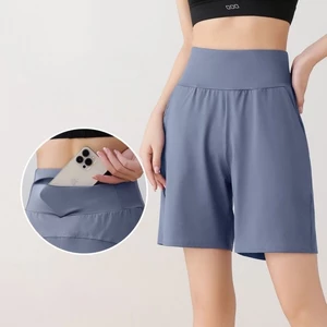 Quần short thể thao có túi sau lưng dành cho nữ chạy bộ nhanh khô nửa chiều dài quần dài đi xe đạp