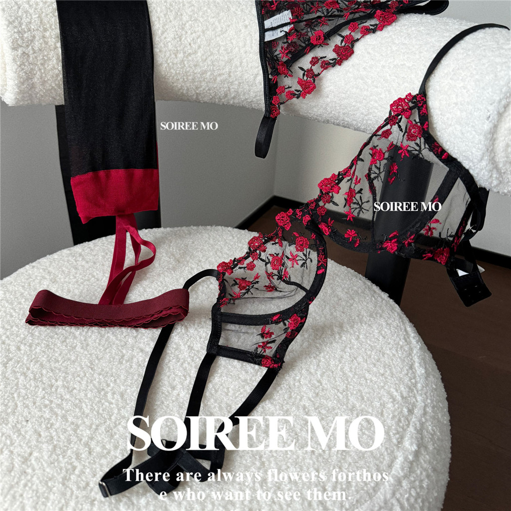 Áo ngực lưới thêu hoa – Đồ lót gợi cảm Underwire dành cho nữ