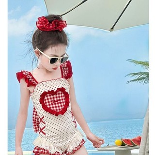 Bé gái, trẻ trung và nhỏ, áo tắm một mảnh có dây đeo không tay, váy mùa hè, đồ bơi ngọt ngào, kỳ ng