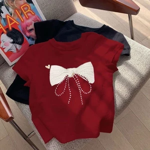 bé gái 100% cotton ngắn tay áo thun mùa hè cho trẻ em quần áo trẻ em bướm mới váy mùa hè thời tr