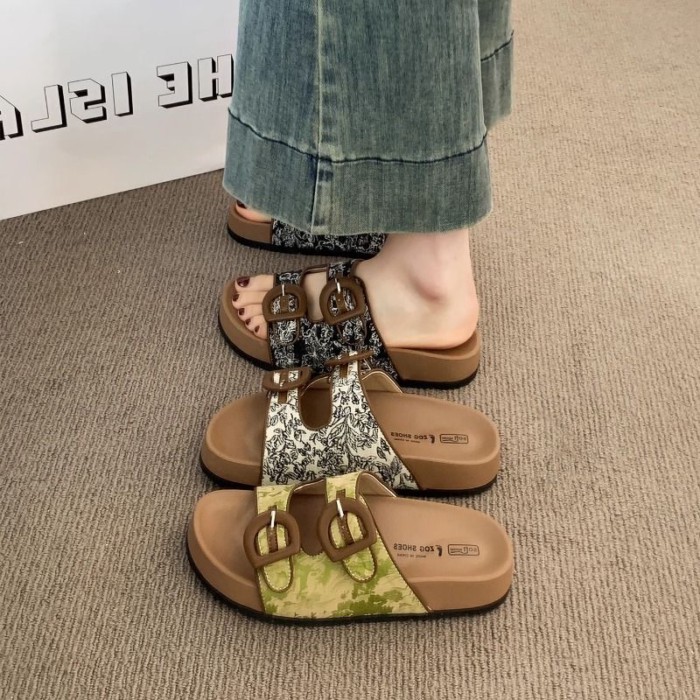 Dép Birkenstock cho nữ, giày bệt mùa hè, dép Birkenstock thể thao đế dày tinh tế