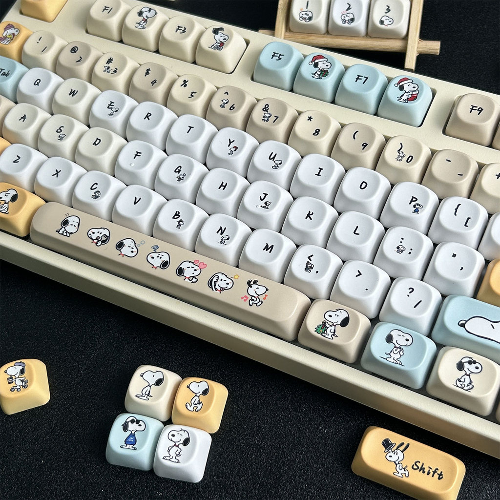 MAIMOOO Snoopy Keycap MOA Profile 130 Phím PBT Dye Thăng Hoa Aula F75 ...