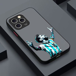 Bóng Đá Siêu Sao Messi 10 Bao Mờ Ốp Lưng Điện Thoại IPHONE APPLE 17 AIR 16 15 14 13 12 MINI 11 PRO MAX PLUS Ốp Lưng DIY Vỏ Điện Thoại Di Động