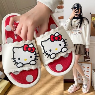 Non-slip Home Comfort Cartoon Sanrio Hello Kitty Slippers Summer Deodorant Thick-soled Sandals