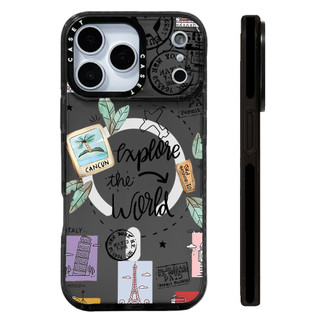 Du Lịch Tiếng Anh Nhãn Dán Ốp Lưng Sạc Từ Tính Không Dây Tương Thích Cho IPhone 12 13 14 15 16 17 Pro Max Cover 17AIR Silicon Mềm Trong Suốt Cản Vỏ Chống Sốc