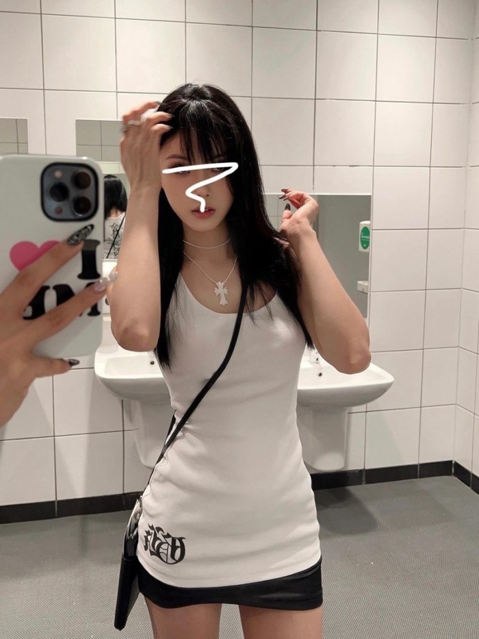 Pure Desire Style White Camisole Outer Wear Summer Thin Slim Fit Sleeveless Racer Top