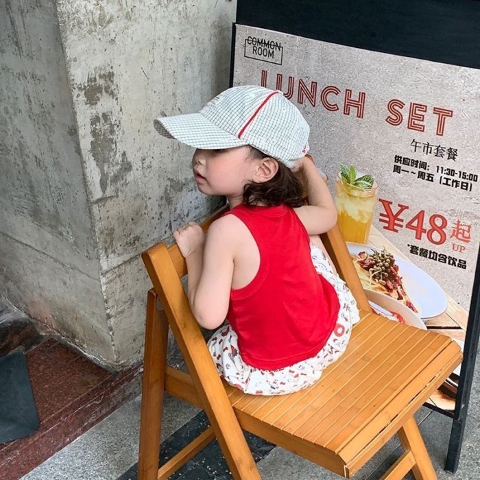 Phong cách mùa hè mới dành cho trẻ em Hanbao nữ in hình mèo KT đầy phong cách quần short ống r