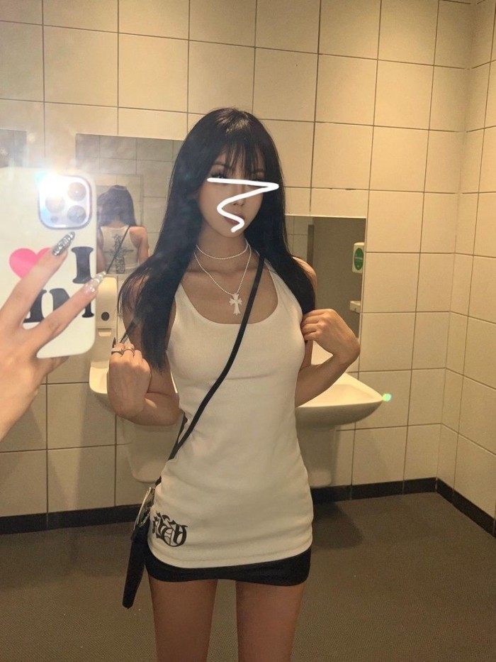 Pure Desire Style White Camisole Outer Wear Summer Thin Slim Fit Sleeveless Racer Top