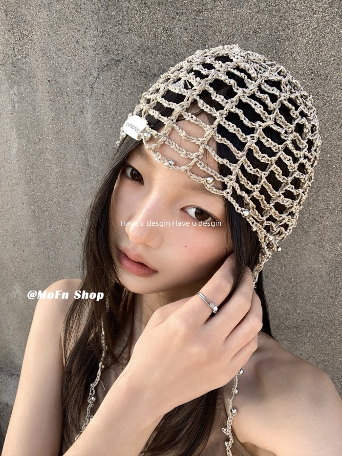 Rỗng Dệt Kim Mũ Nữ Mùa Xuân-Hè, Phong Cách Retro Thời Thượng