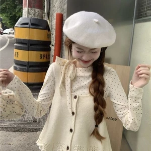 Áo Vest Dệt Kim Không Tay Cổ Tròn Thời Trang Và Đa Năng Nữ Dáng Rộng Áo Len Cardigan Dây Áo V