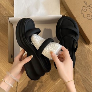 dép sandal đế dày cao cấp dành cho nữ, áo khoác ngoài mùa hè, giày đi biển thông thường mới, dép