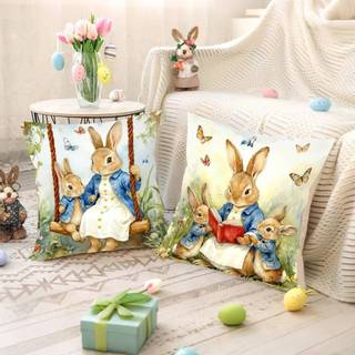 4 Cái / bộ Thỏ Phục Sinh Gối Có 45cm Trứng Săn Chủ Đề Gối Mùa Xuân Hoa Phục Sinh Trang Trí Nhà