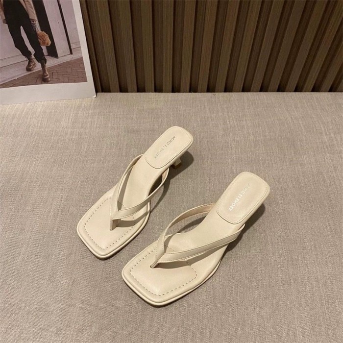 Bàn chân mập, mũi vuông rộng, dép cao gót nữ, gót mỏng, kiểu cổ tích, sandal đa năng
